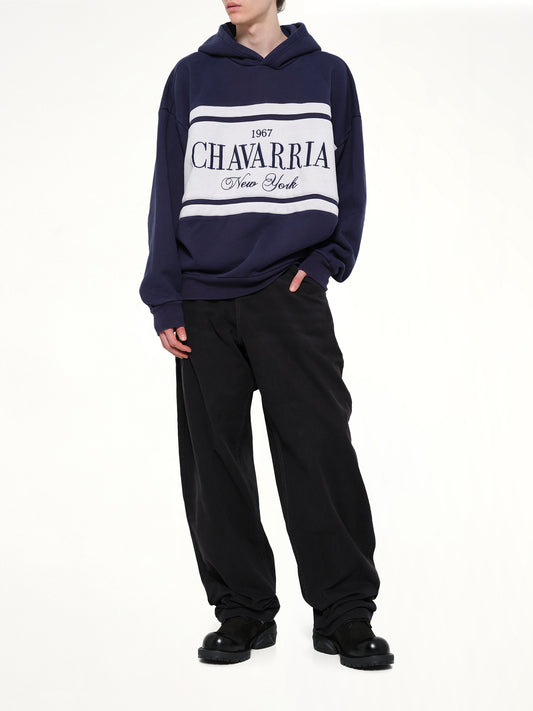 Chavarria Stripe Gilroy Hoodie in Peacoat