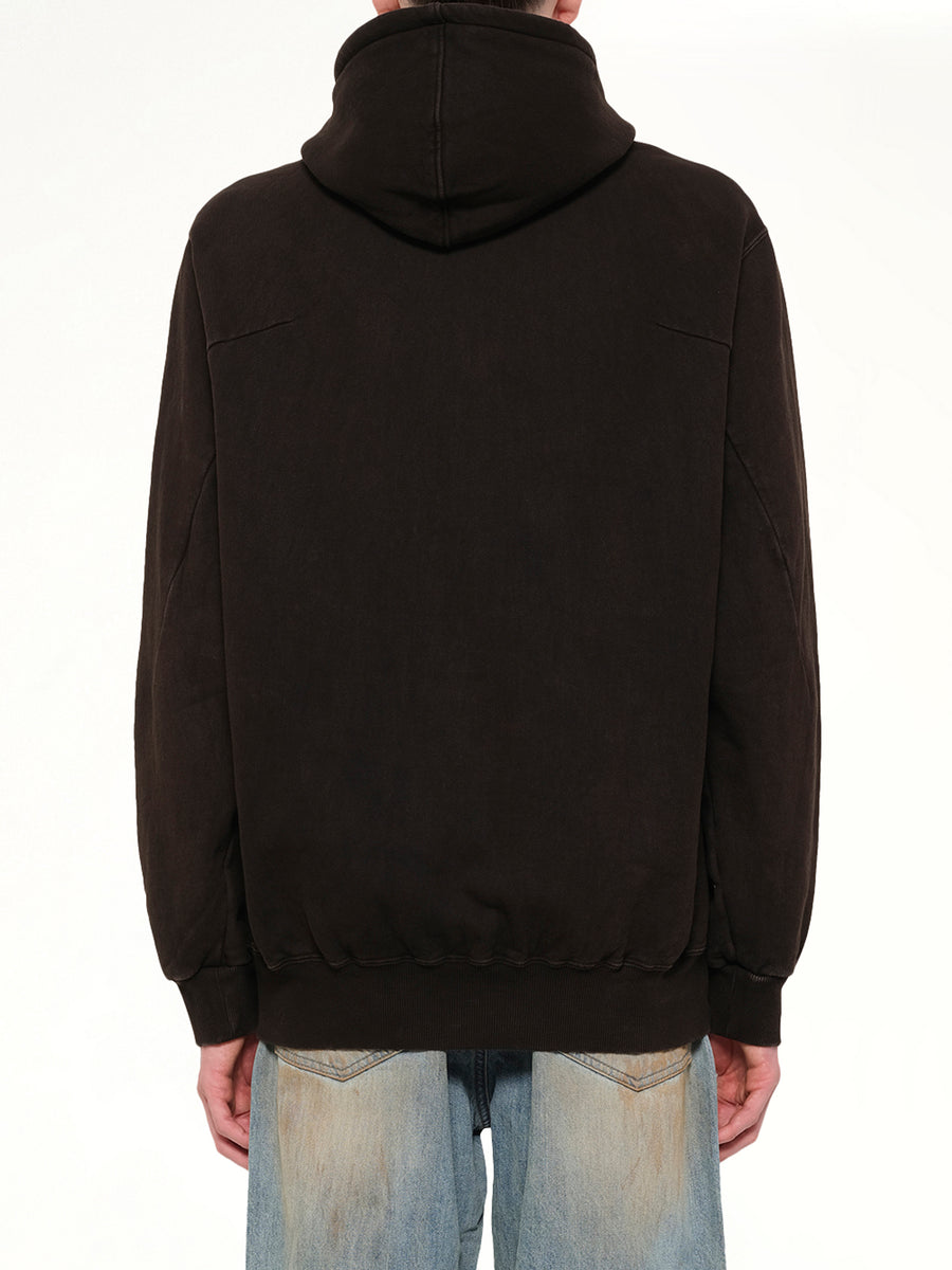 Mud-Dyed Hoodie With SHFU in Mud
