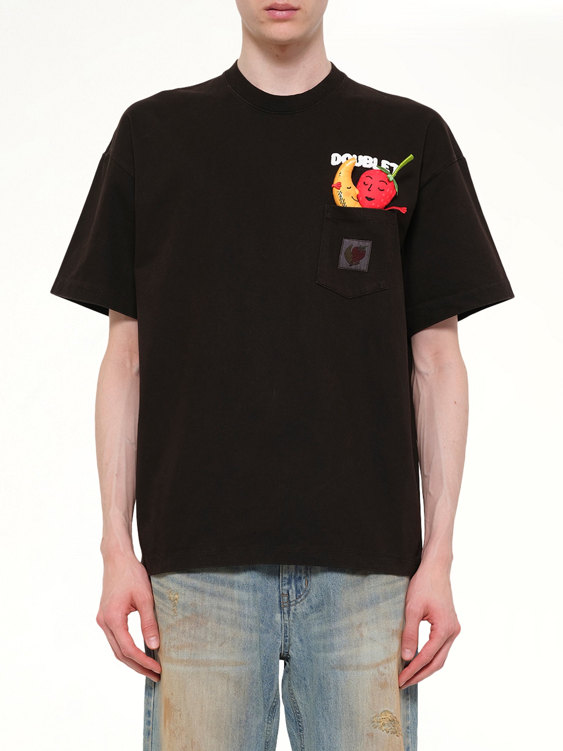 Mud-Dyed T-Shirt With SHFU  in Mud