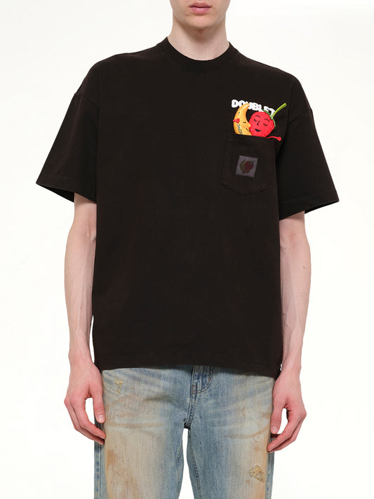 Mud-Dyed T-Shirt With SHFU  in Mud