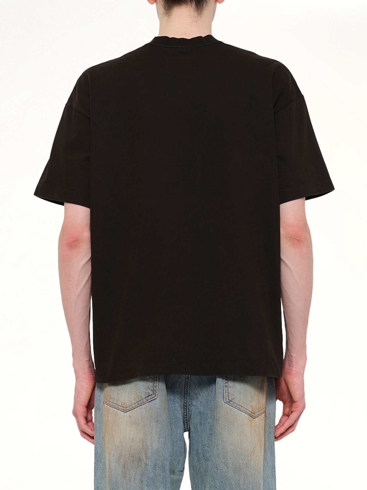 Mud-Dyed T-Shirt With SHFU  in Mud