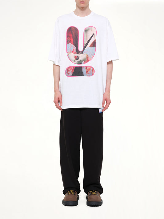 Portrait U Logo T-Shirt in White