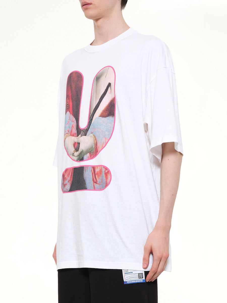 Portrait U Logo T-Shirt in White
