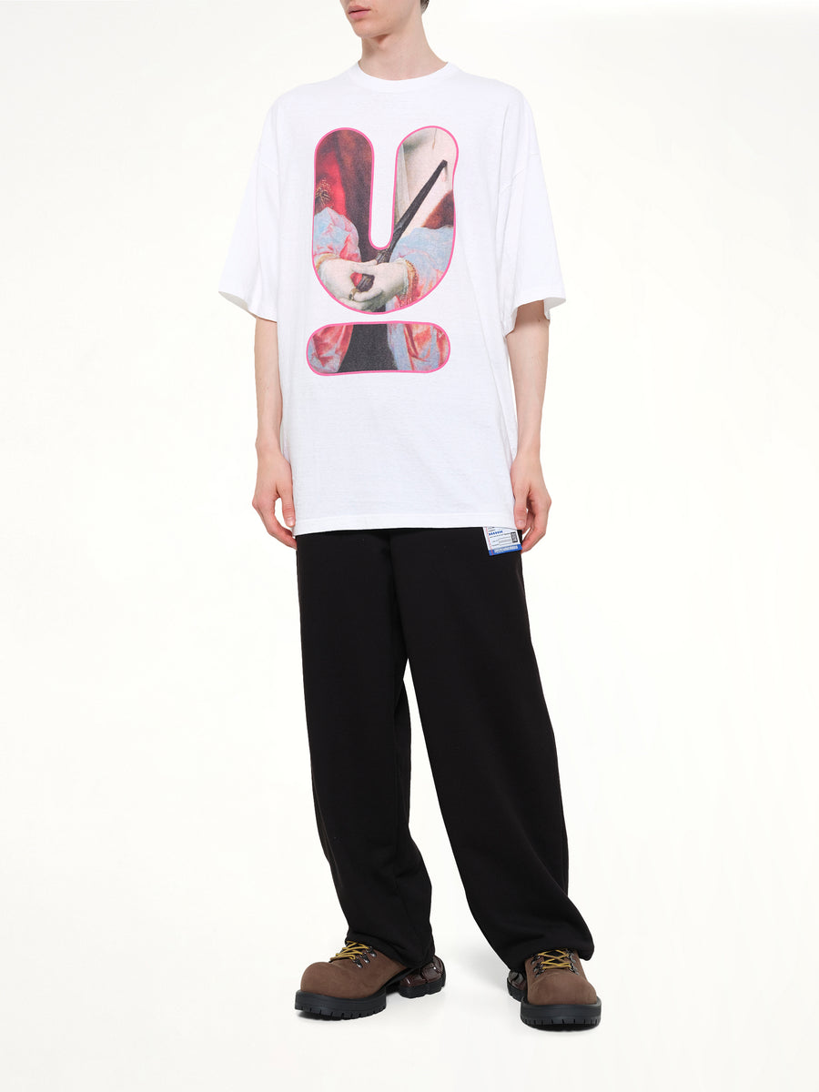 Portrait U Logo T-Shirt in White