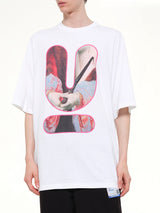 Portrait U Logo T-Shirt in White