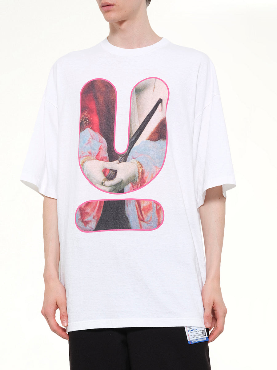 Portrait U Logo T-Shirt in White