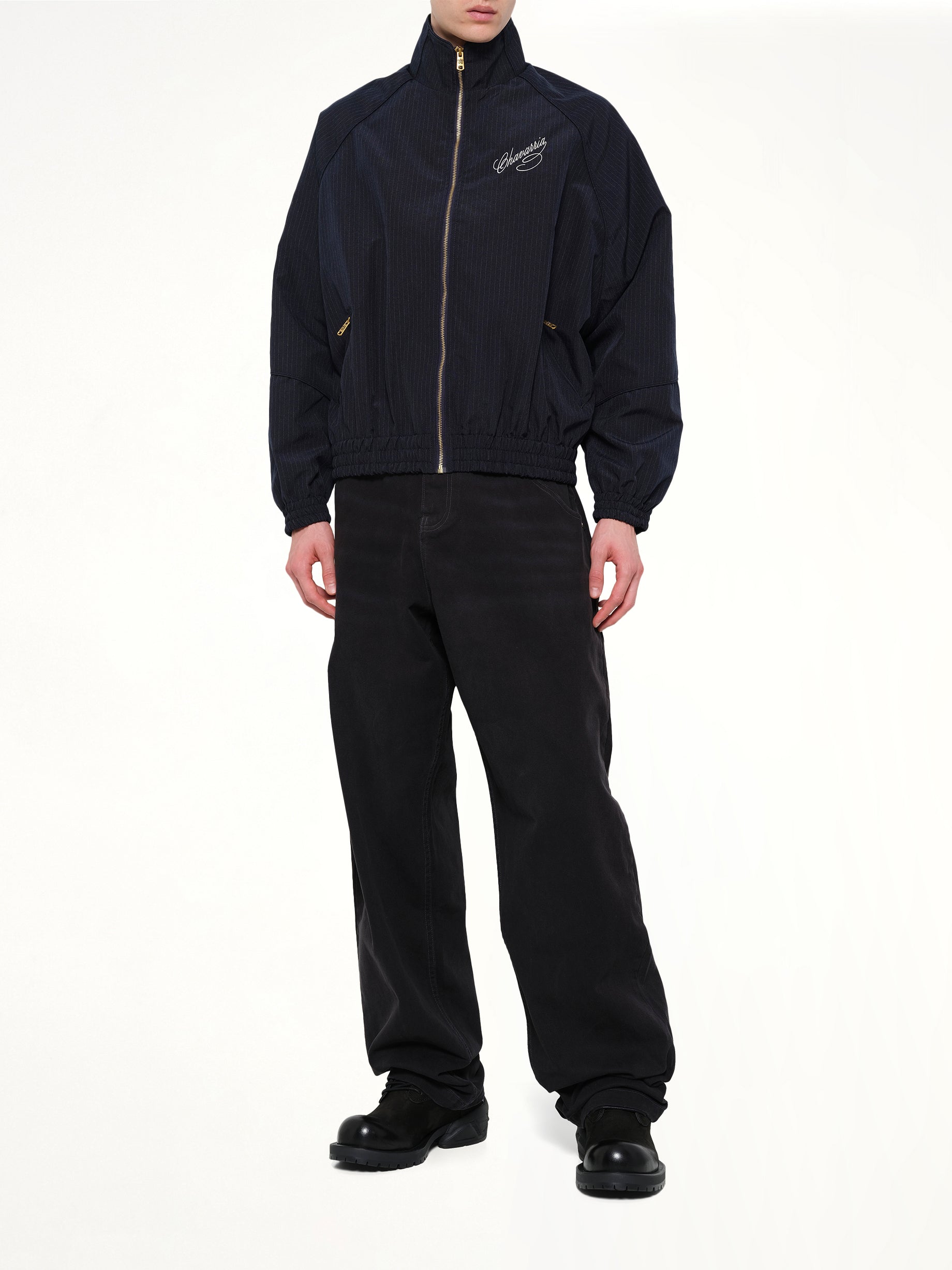 WILLY CHAVARRIA Ruff Rider Track Jacket in Peacoat Stripe Full Reference from MARAIS