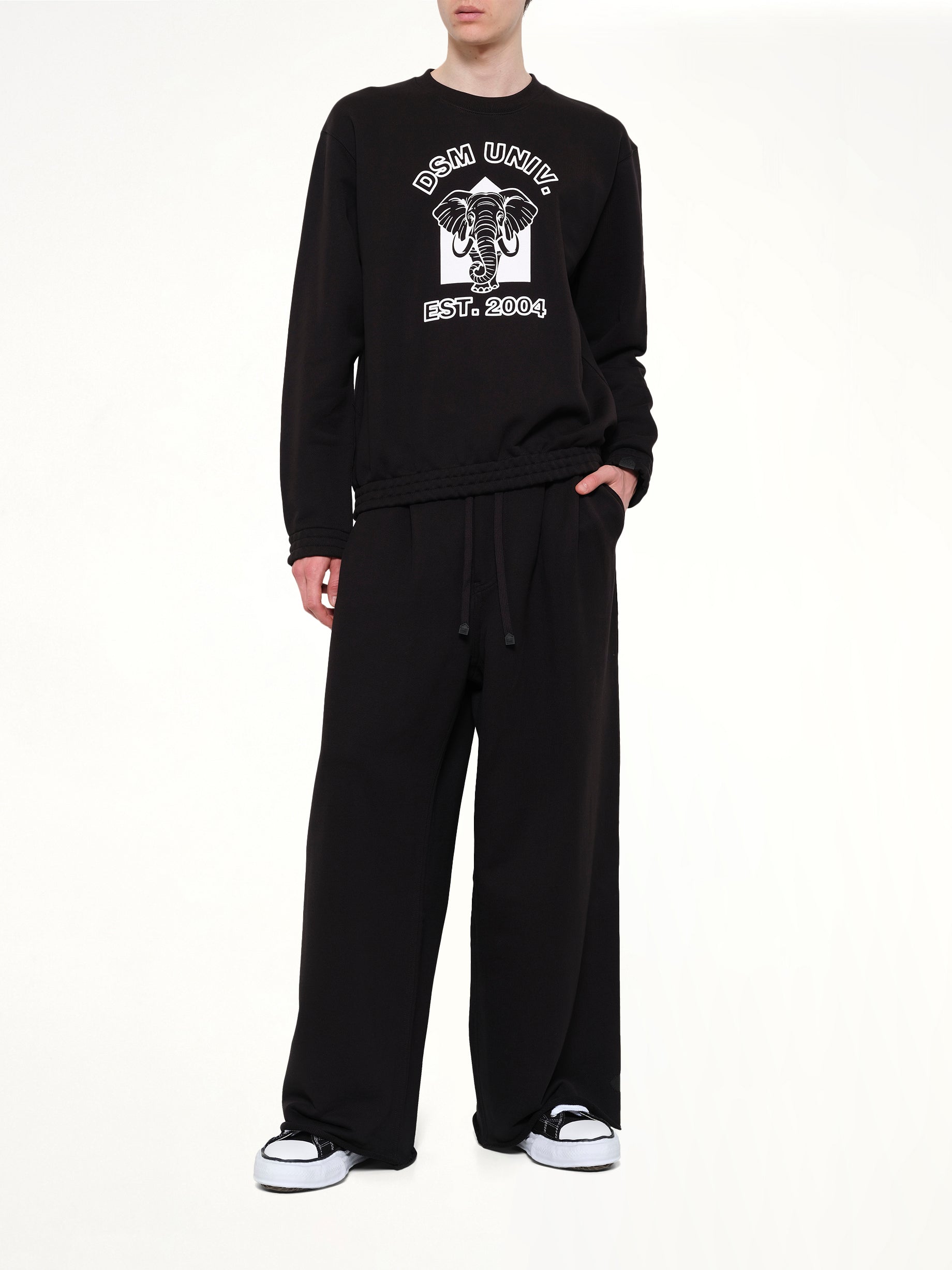 DOVER STREET MARKET Pile Knit Cotton Sweatshirt in Black Full Reference from MARAIS