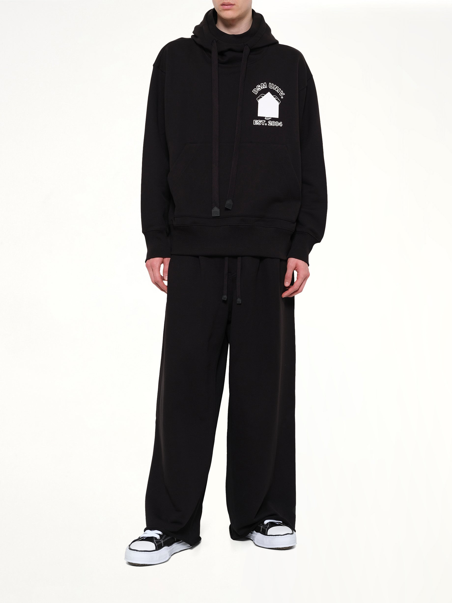 DOVER STREET MARKET Pile Knit Oversized Hoodie in Black Full Reference from MARAIS