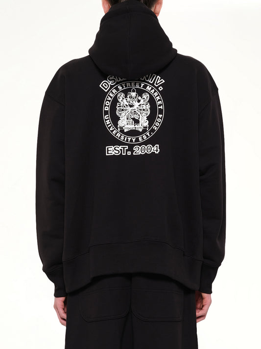 Pile Knit Oversized Hoodie in Black