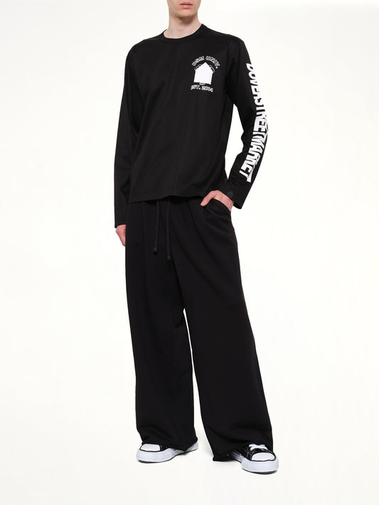 Ponte Knit LS T-Shirt in Black