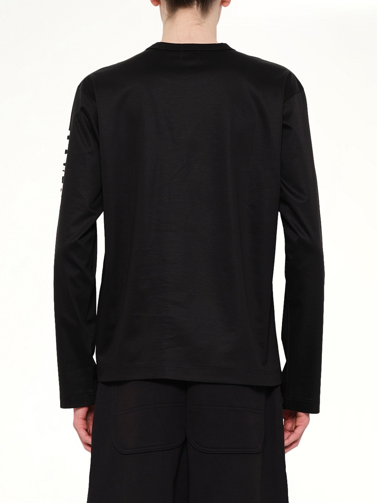 Ponte Knit LS T-Shirt in Black