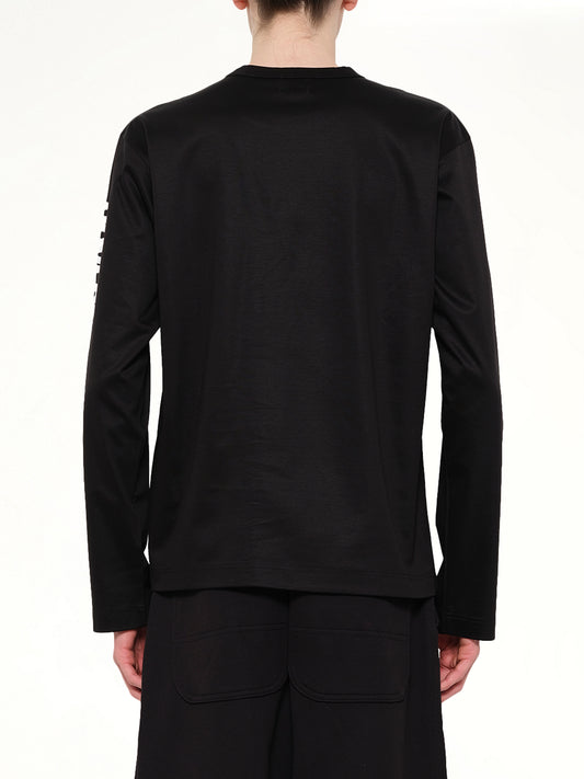 Ponte Knit LS T-Shirt in Black