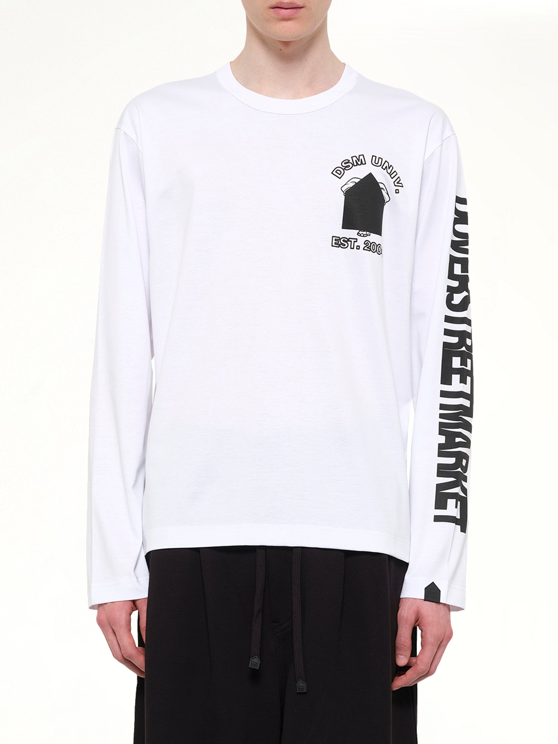 Ponte Knit LS T-Shirt in White