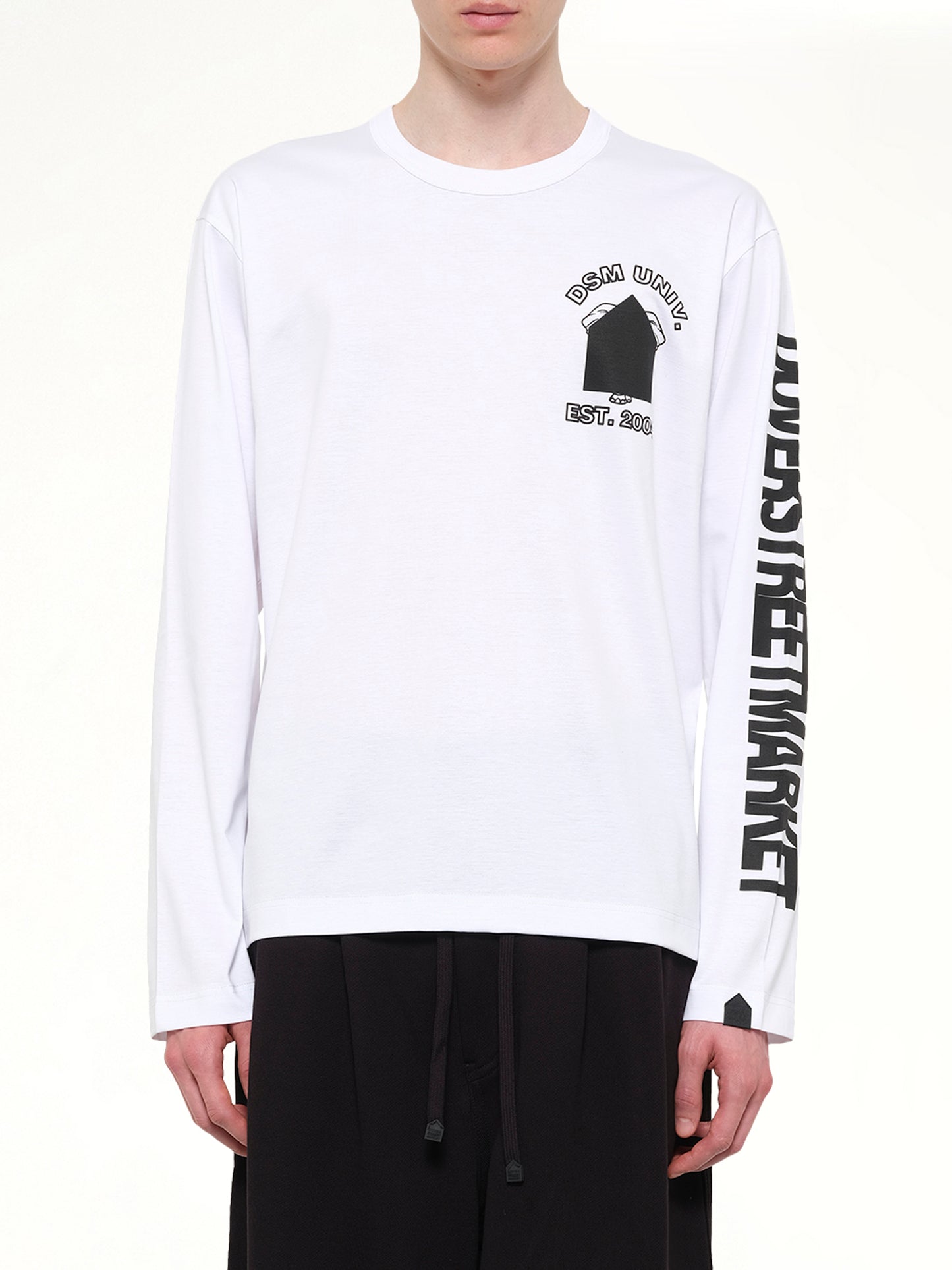 Ponte Knit LS T-Shirt in White