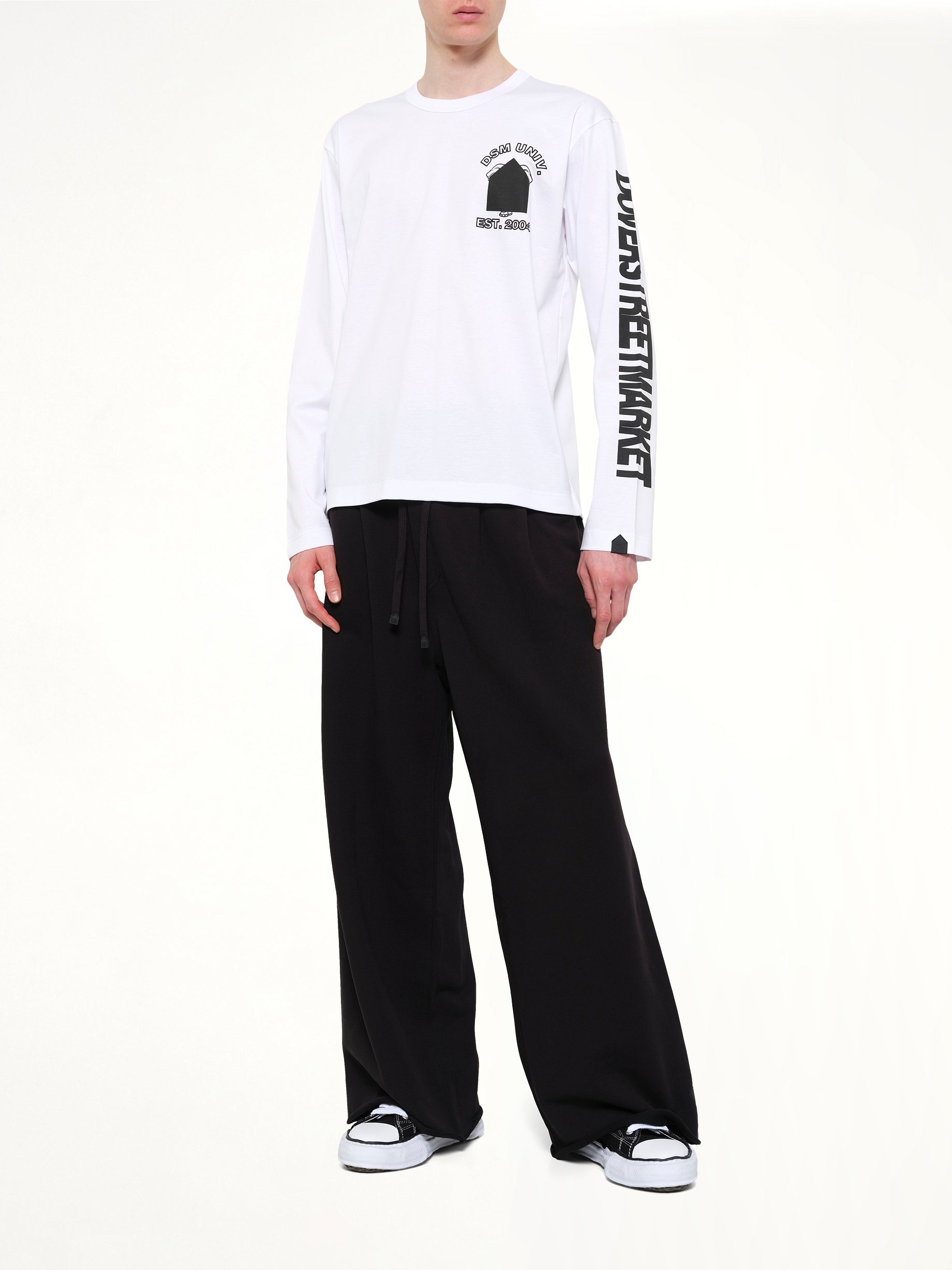 DOVER STREET MARKET Ponte Knit LS T-Shirt in White Full Reference from MARAIS