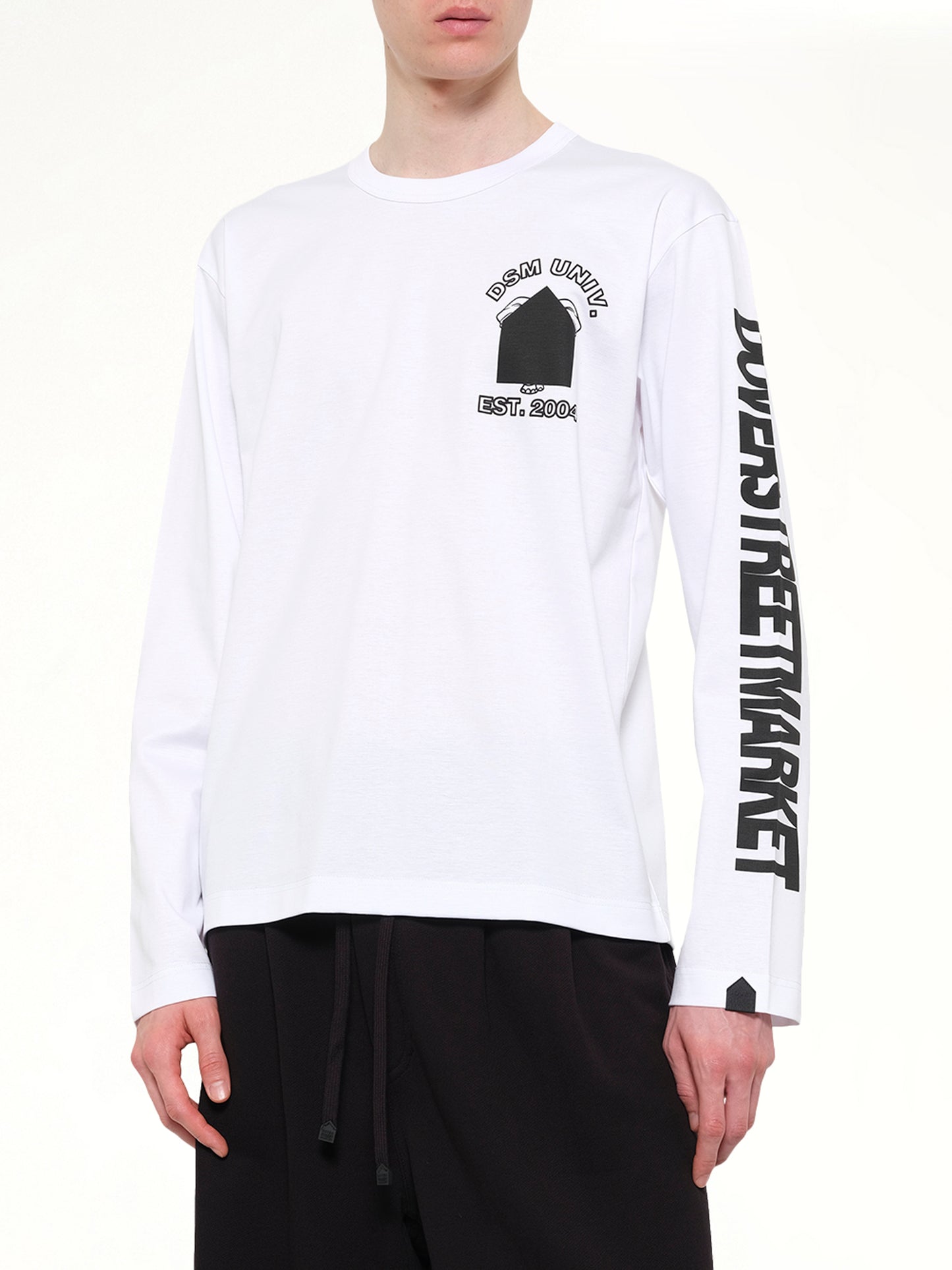 Ponte Knit LS T-Shirt in White