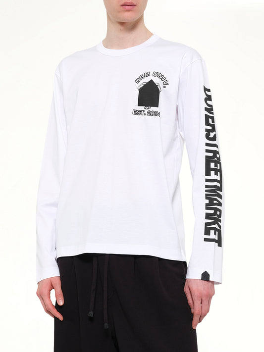 Ponte Knit LS T-Shirt in White