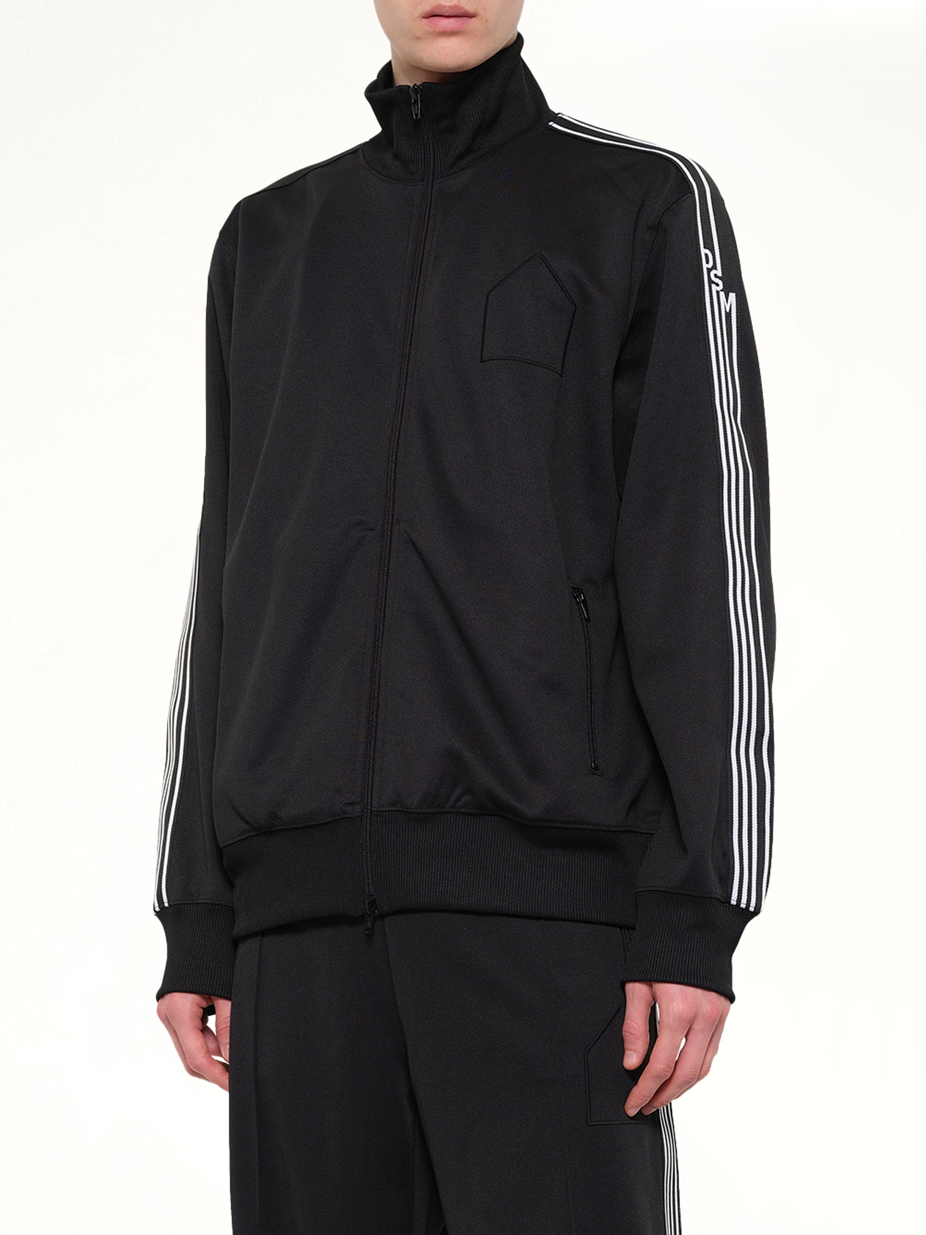 DOVER STREET MARKET Tracksuit Jacket in Black Detail Shot from MARAIS