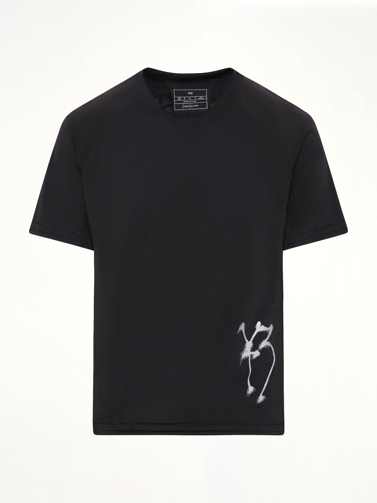 3 Stripe Graphic Run T-Shirt in Black