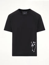 3 Stripe Graphic Run T-Shirt in Black