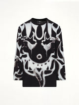Allover Yaksha LS T-Shirt in Black