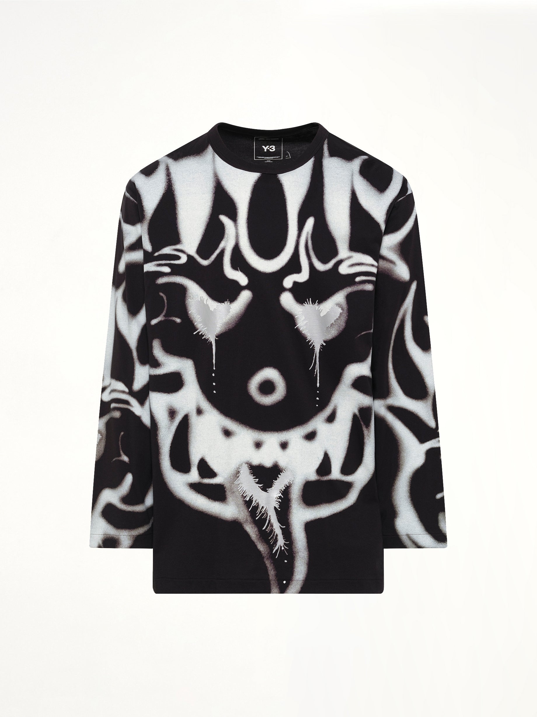 Allover Yaksha LS T-Shirt in Black