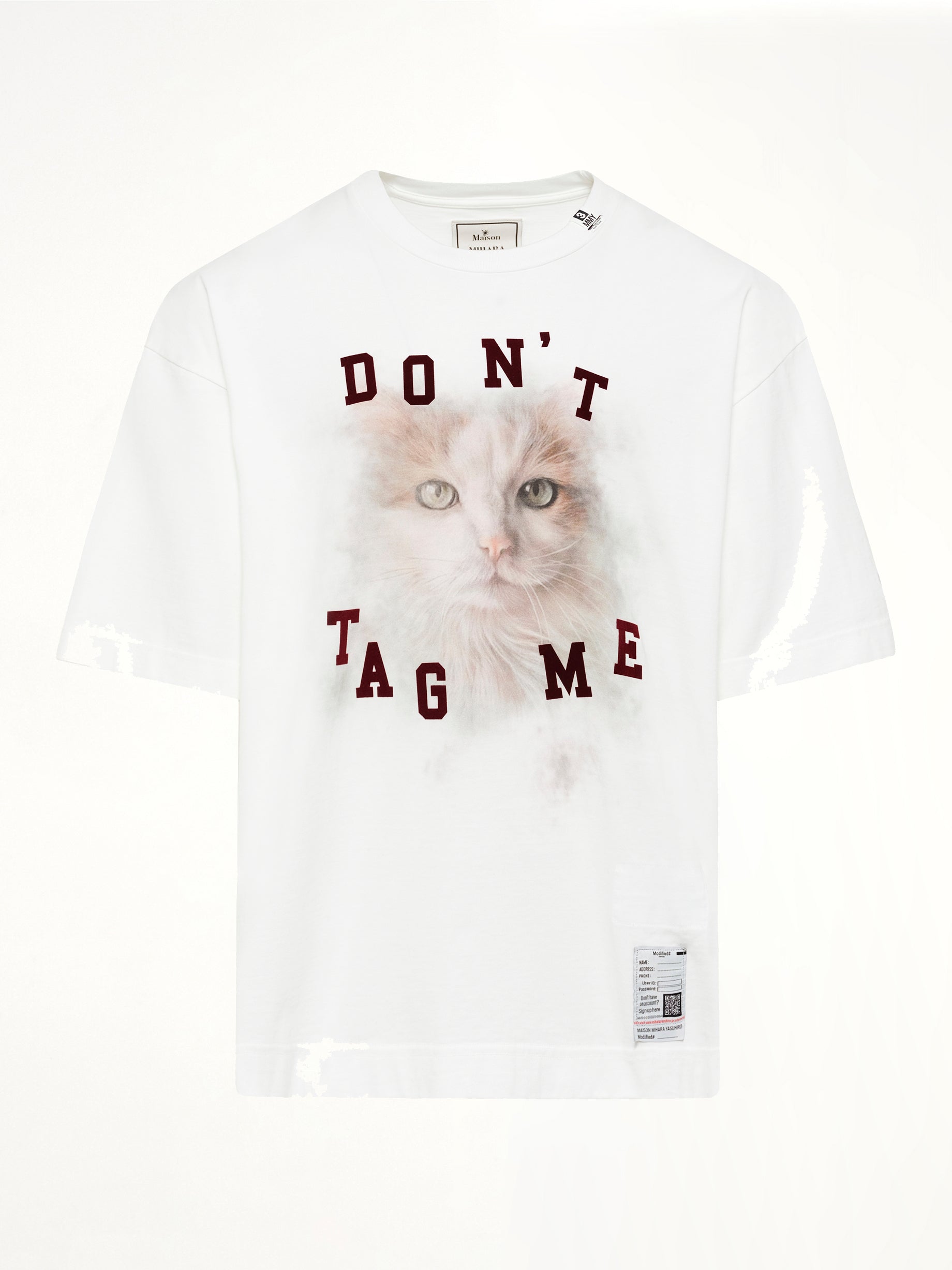 Cat Printed T-Shirt in White