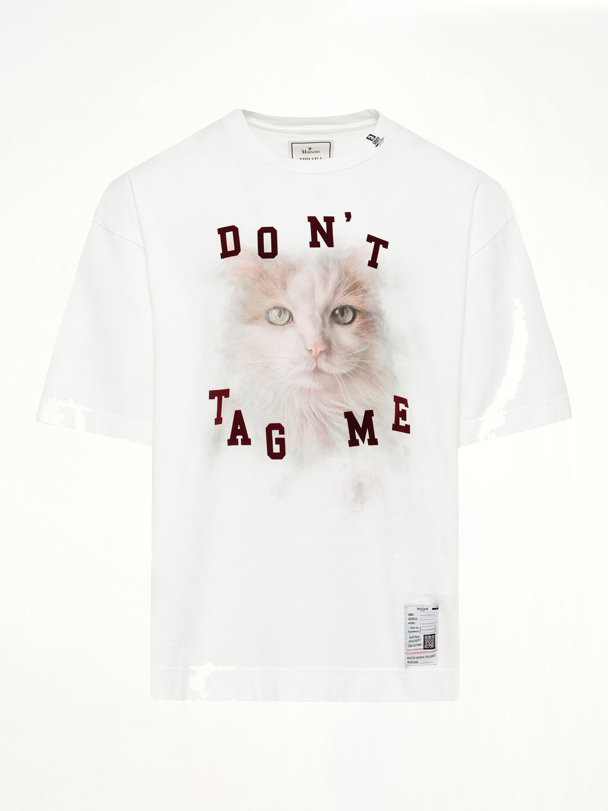 Cat Printed T-Shirt in White