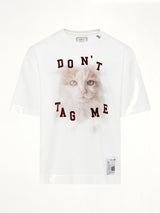 Cat Printed T-Shirt in White