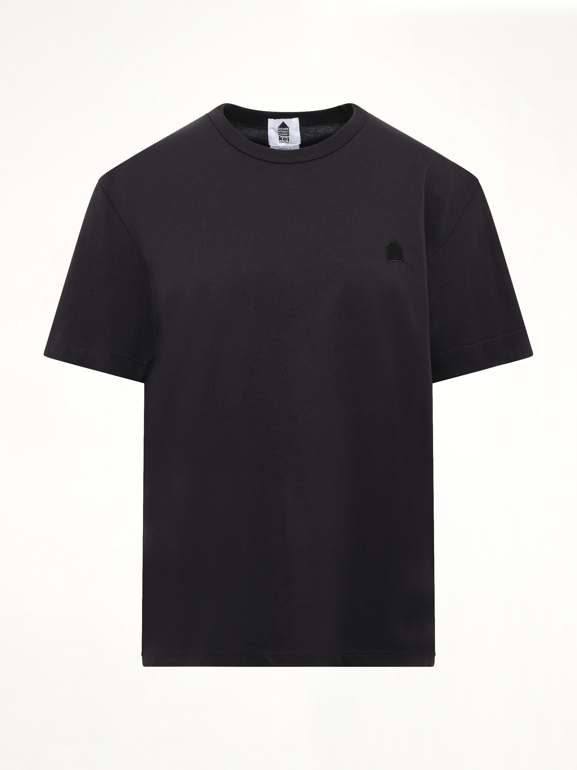 Football Back Print Shortsleeve Knit T-Shirt in Black