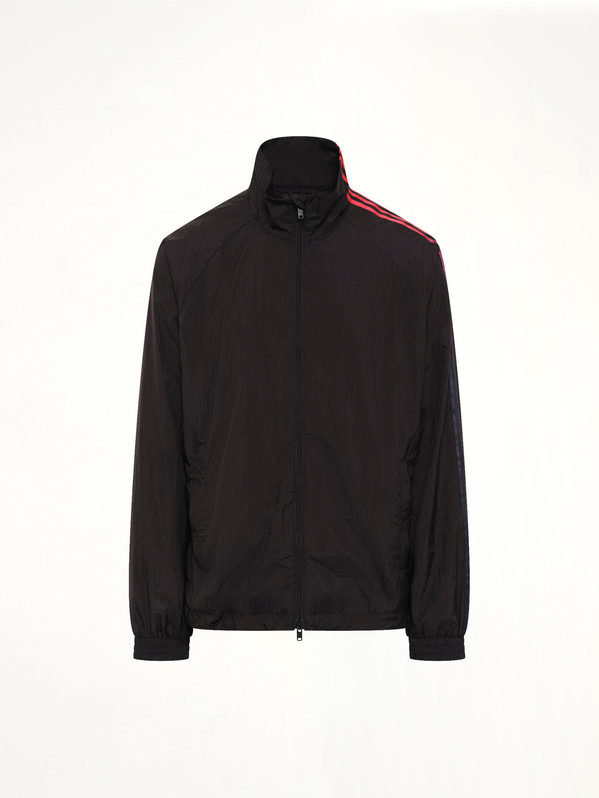 Gradient 3 Stripes Track Top in Black/Red