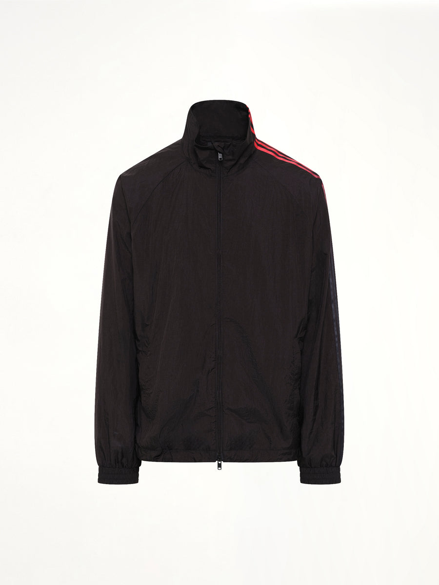 Gradient 3 Stripes Track Top in Black/Red