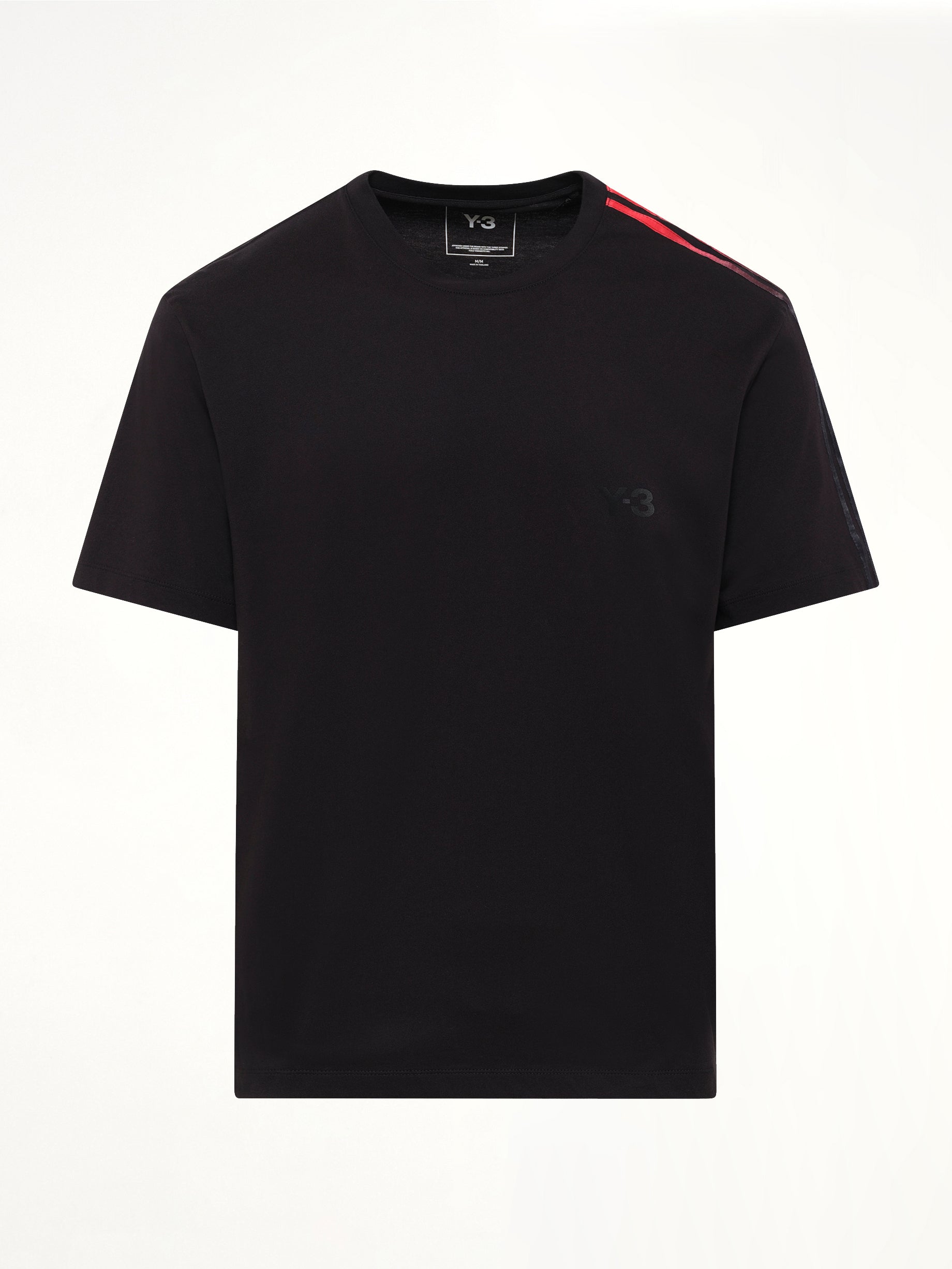 Gradient 3 Stripe T-Shirt in Black/Red