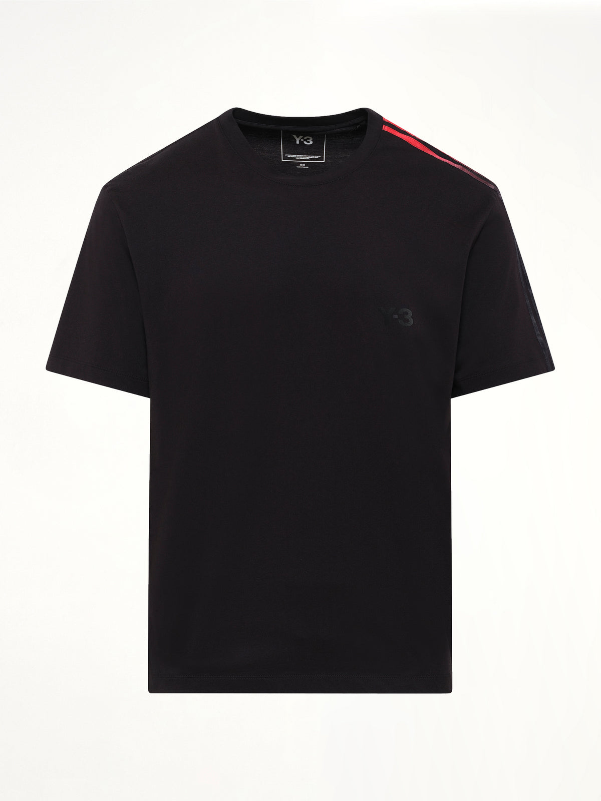 Gradient 3 Stripe T-Shirt in Black/Red