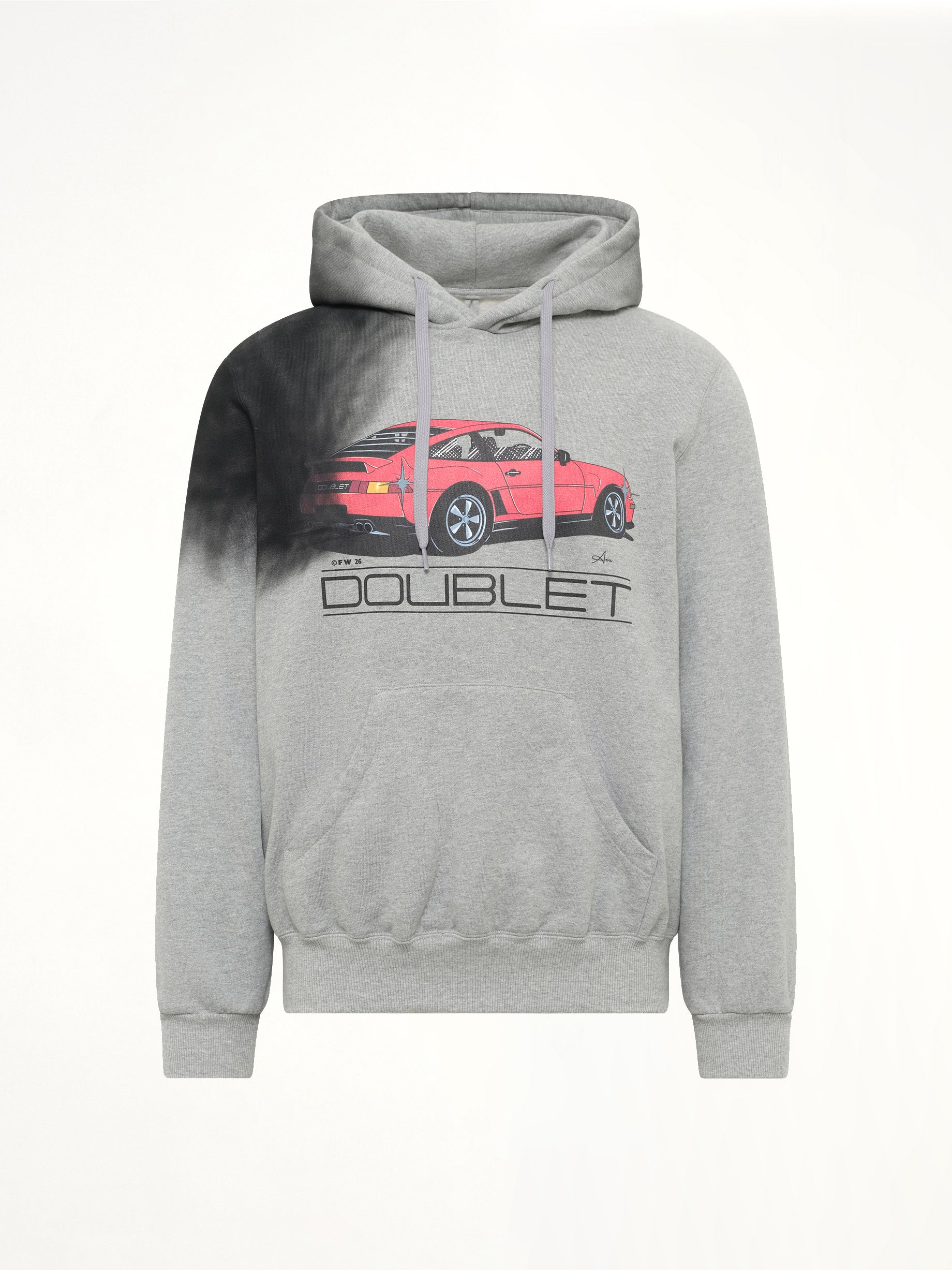 Exhaust Stained Hoodie in Grey