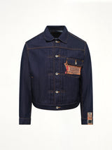 Air Yarn Raw Denim Jacket in Indigo