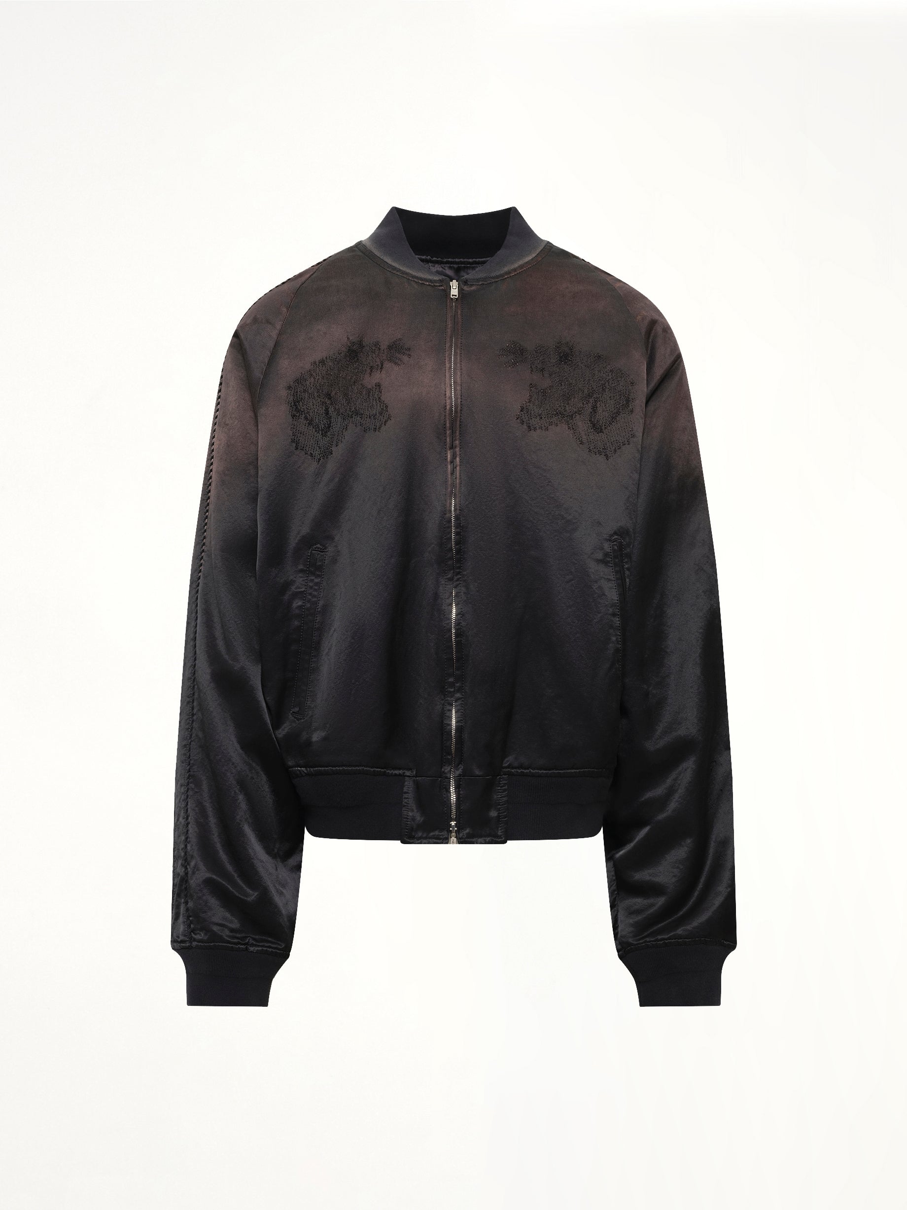 Threadless Air Embroidery Souvenir Jacket in Black