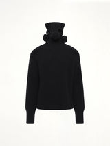 Gas Mask Turtleneck Knit in Black