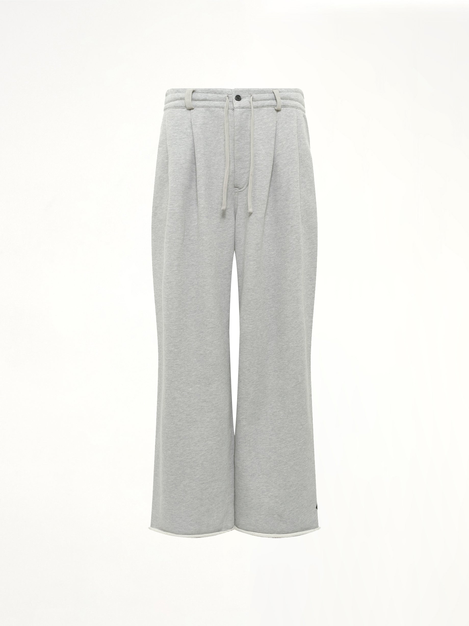 Pleated Pants Back Pile Knit in Grey