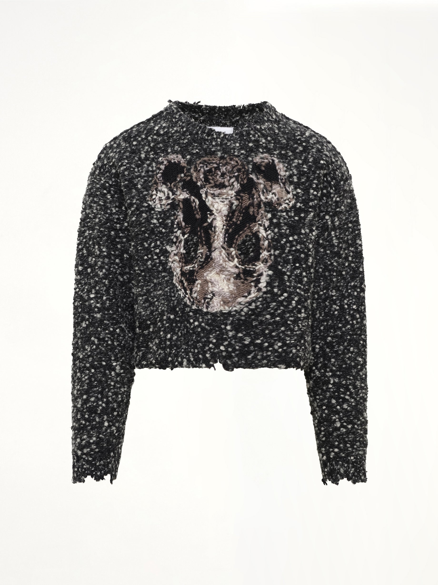 Acting Gas Mask Knit Pullover in Charcoal