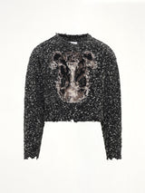 Acting Gas Mask Knit Pullover in Charcoal