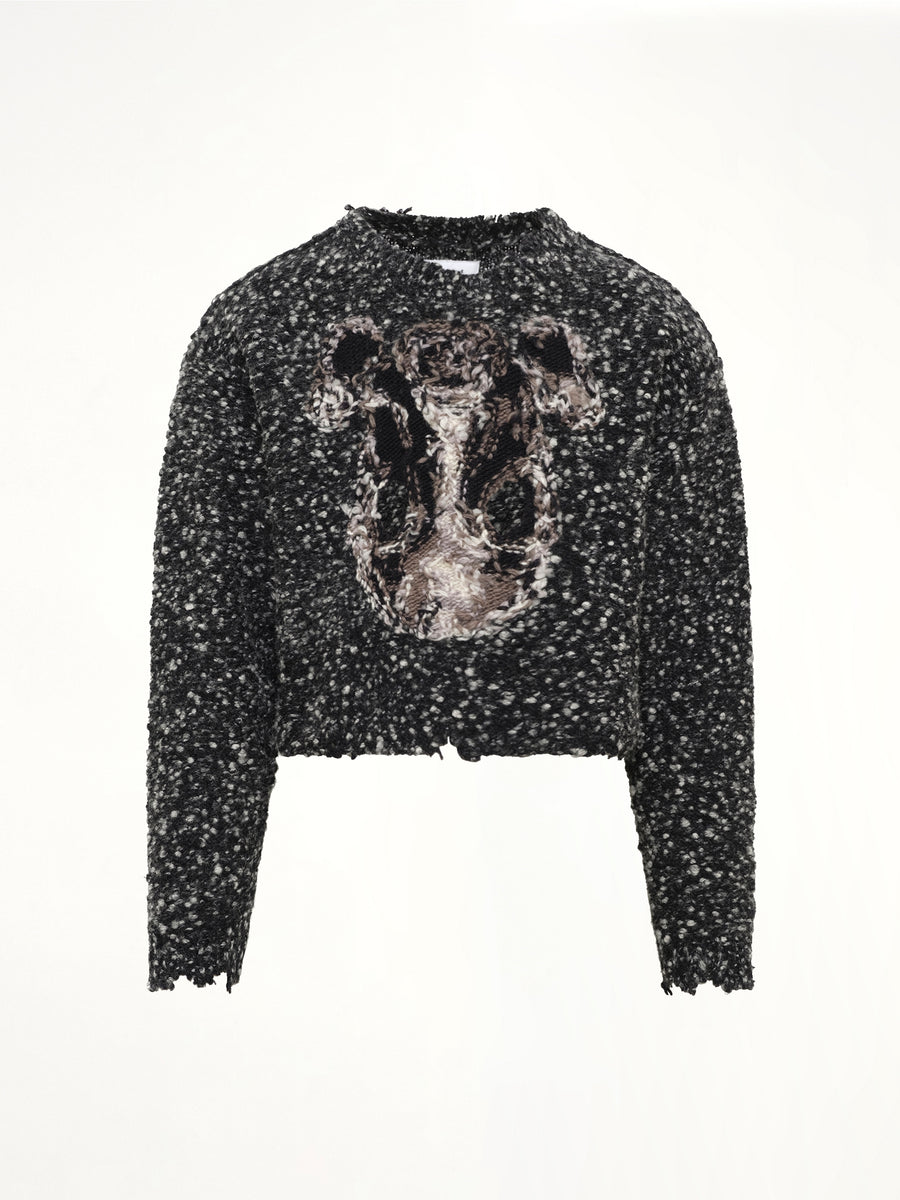 Acting Gas Mask Knit Pullover in Charcoal