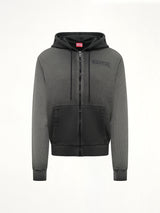 S-WAFY-HOOD-ZIP Hoodie in Washed Black