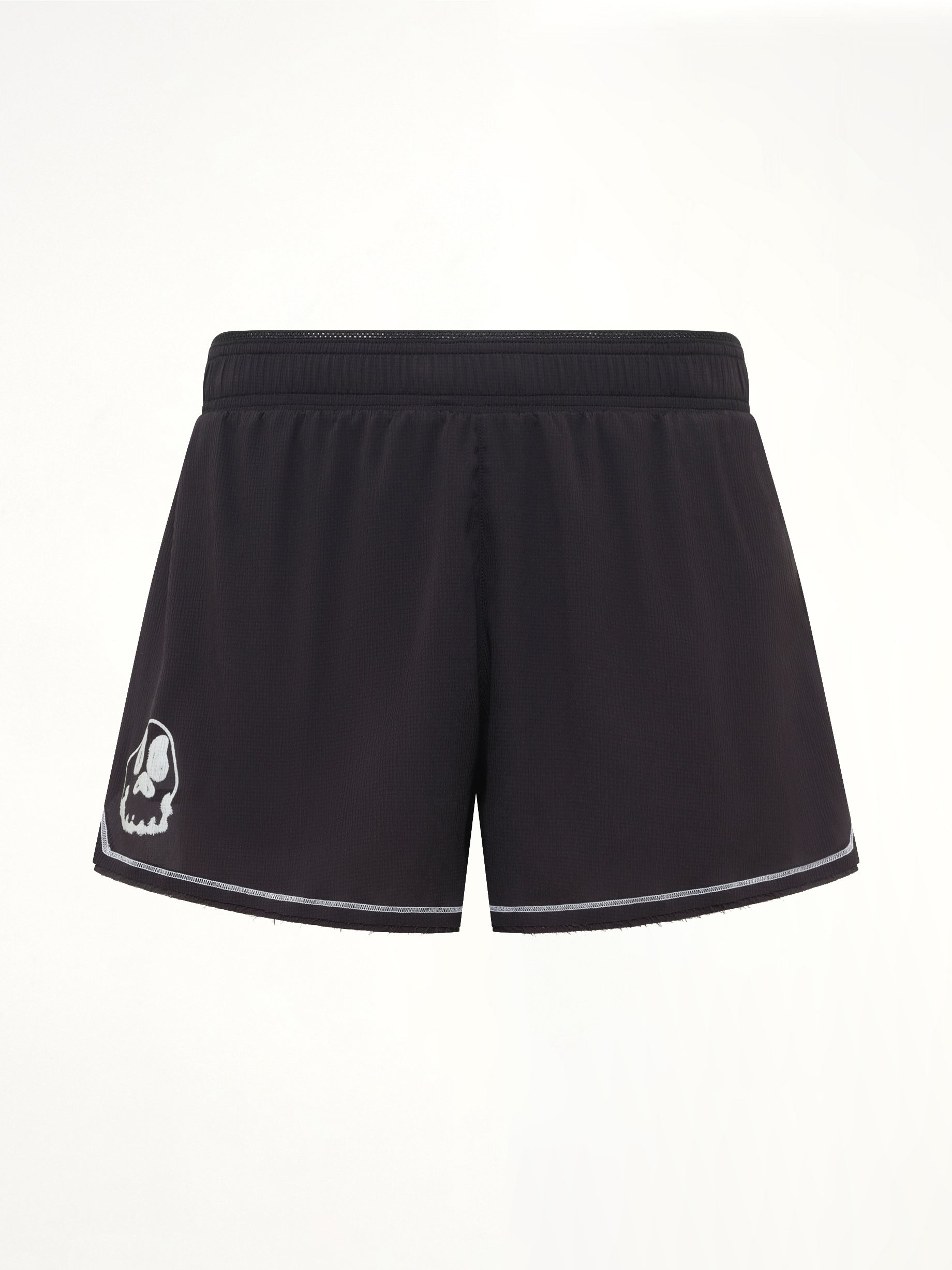 Skull Graphic Run Shorts in Black