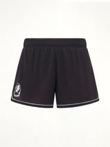 Skull Graphic Run Shorts in Black