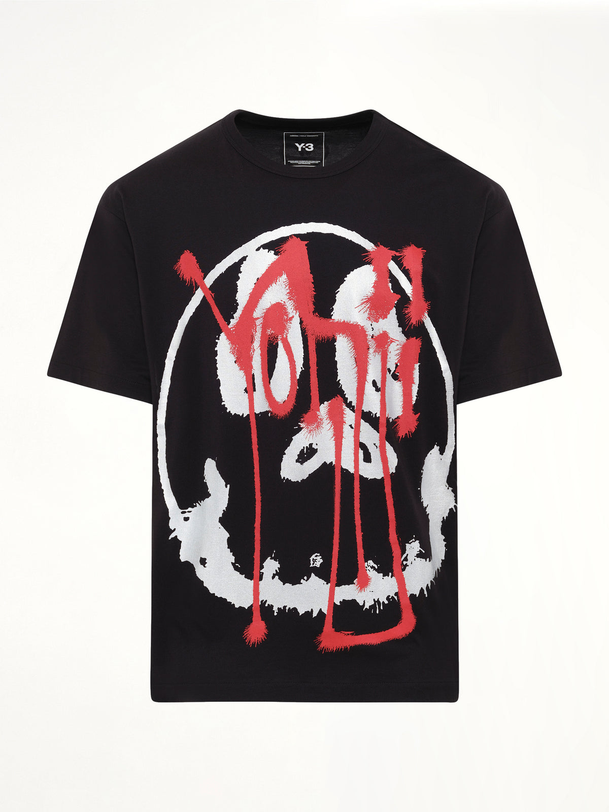 Skull Graphic T-Shirt in Black/Red