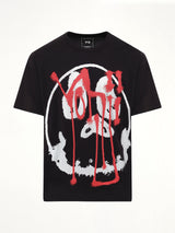 Skull Graphic T-Shirt in Black/Red