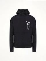Skull Motif Run Jacket in Black