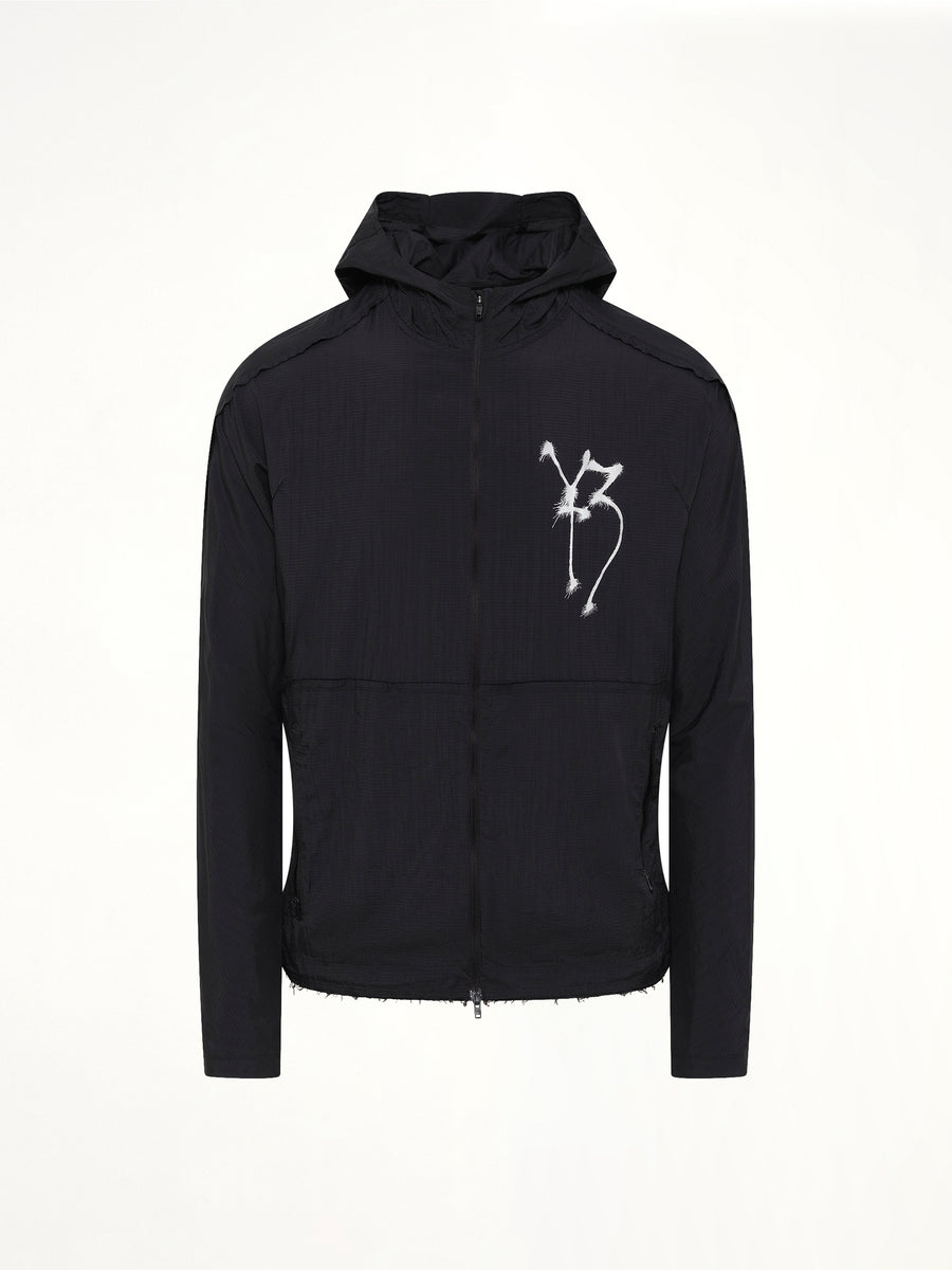 Skull Motif Run Jacket in Black